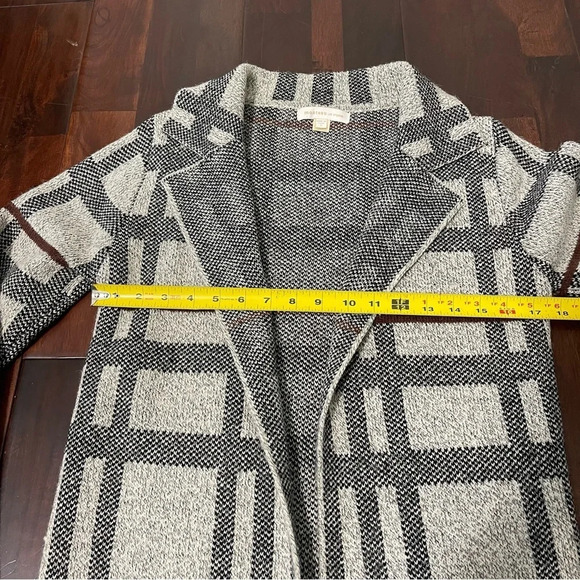 Monteau Los Angeles Sweater Coat Women’s Small Gray And Black Cardigan - Picture 4 of 7